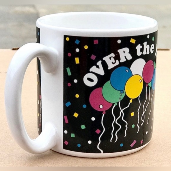 Vintage 1990 OVER THE HILL Susan Burger Artist Signed Ceramic Coffee Mug - Picture 5 of 10